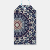 シームレスな丸い装飾マンダラパターンarabic k ギフトタグ (裏面)