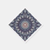 シームレスな丸い装飾マンダラパターンarabic k スタンダードカクテルナプキン (角)