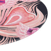 シームレスな優しい水色バレンタインのパターン カッティングボード (角)