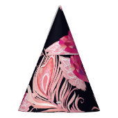 シームレスな優しい水色バレンタインのパターン パーティーハット (左)