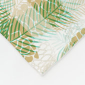 シームレスな冬のクリスマスグリーンベージュ松のコーンt フリースブランケット (角)