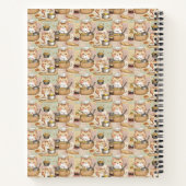 シームレスな可愛い猫たち ノートブック (裏面)