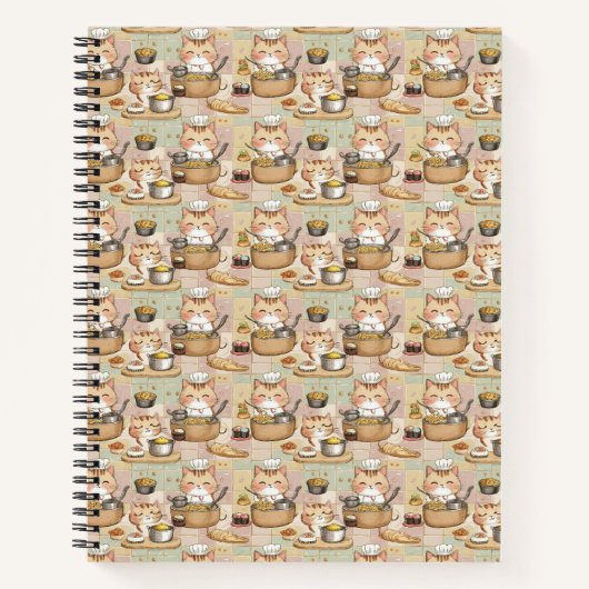 シームレスな可愛い猫たち ノートブック (正面)