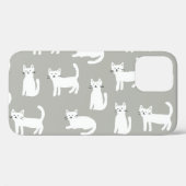 シームレスな可愛い猫のパターンよくはしゃぐ、デザイン。 Case-Mate iPhoneケース (裏面 (横))