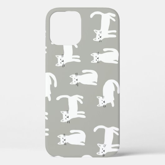 シームレスな可愛い猫のパターンよくはしゃぐ、デザイン。 Case-Mate iPhoneケース (裏面)