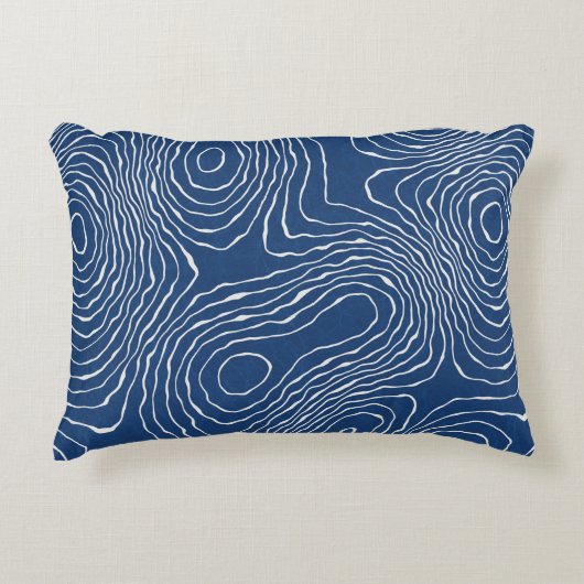 シームレスな地線地形図パオーガニックター アクセントクッション (正面)