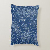 シームレスな地線地形図パオーガニックター アクセントクッション (裏面(縦))