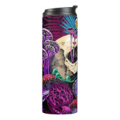 シームレスな壁紙パターン。ブライト魔法サイケデル タンブラー (回転左)