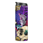 シームレスな壁紙パターン。ブライト魔法サイケデル タンブラー (回転右)