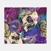 シームレスな壁紙パターン。ブライト魔法サイチェデル フリースブランケット (正面(横))