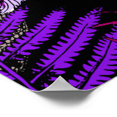 シームレスな壁紙パターン。ブライト魔法サイチェデル ポスター (角)