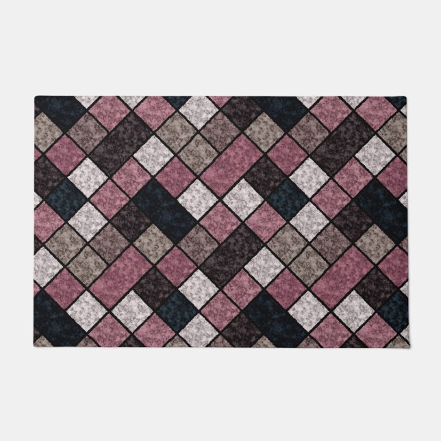 シームレスな大理石の花崗岩タイルのパターン ドアマット (正面)