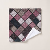 シームレスな大理石の花崗岩タイルのパターン バスタオルセット (ウォッシュタオル)