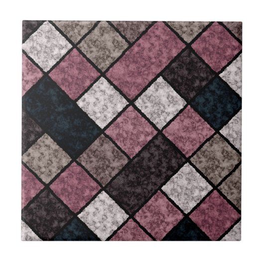 シームレスな大理石花崗岩タイルパターンレトロ タイル (正面)