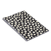 シームレスな小さなデイジーヴィンテージパターンの背景 ノートブック (右側)