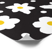 シームレスな小さなデイジーヴィンテージパターンの背景 ポスター (角)