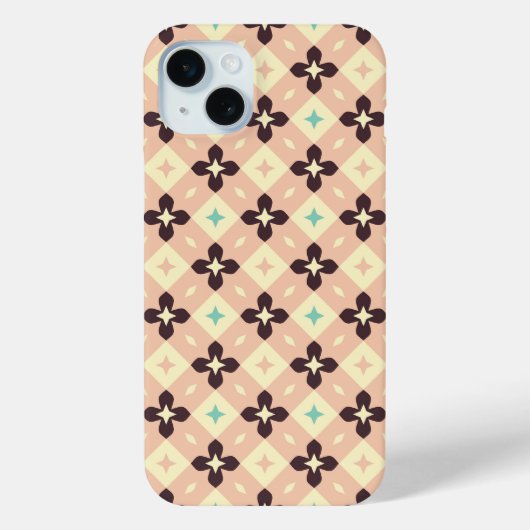 シームレスな幾何学フラワーパターン Case-Mate iPhoneケース (裏面)