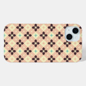シームレスな幾何学フラワーパターン Case-Mate iPhoneケース (裏面 (横))