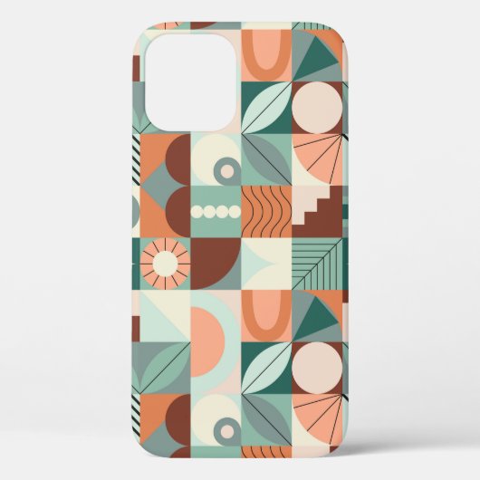 シームレスな幾何学模様の抽象的なモザイク柄 Case-Mate iPhoneケース (裏面)