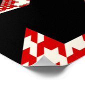 シームレスな幾何学模様。 クラシックなハウンドトゥースパターン ポスター (角)