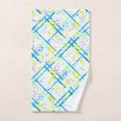 シームレスな幾何学的な明るい色の角型sha バスタオルセット (ハンドタオル)