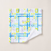 シームレスな幾何学的な明るい色の角型sha バスタオルセット (ウォッシュタオル)