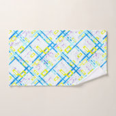 シームレスな幾何学的な明るい色の角型sha バスタオルセット (ハンドタオル)