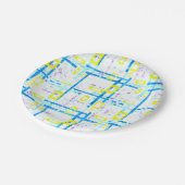 シームレスな幾何学的な明るい色の角型sha ペーパープレート (アングル)