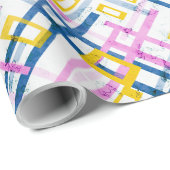 シームレスな幾何学的な明るい色の角型sha ラッピングペーパー (ロールコーナー)