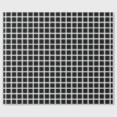 シームレスな幾何学的パターン。白に黒い四角  ラッピングペーパー (フラット)