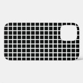シームレスな幾何学的パターン。白に黒い四角 Case-Mate iPhoneケース (裏面 (横))