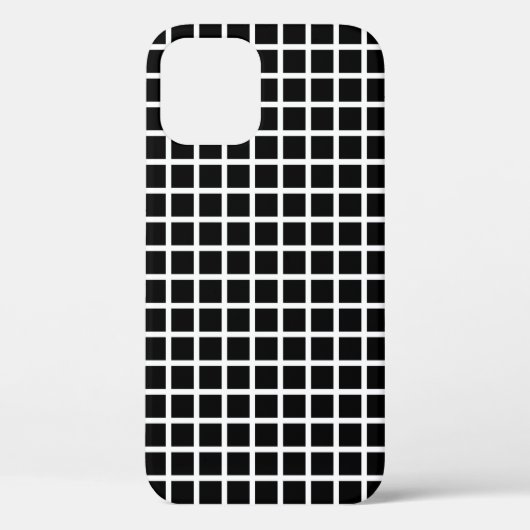 シームレスな幾何学的パターン。白に黒い四角 Case-Mate iPhoneケース (裏面)