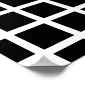 シームレスな幾何学的パターン。白の上に黒い四角 ポスター (角)