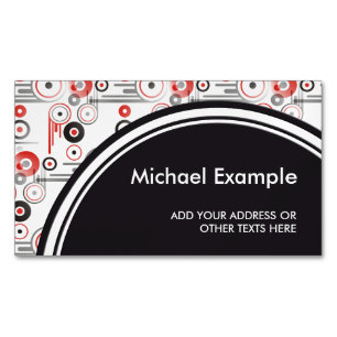 シームレスな幾何学的抽象デザインとアイディア マグネット名刺