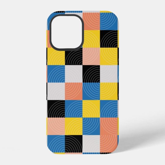 シームレスな幾何形状パターン iPhoneケース (裏面)