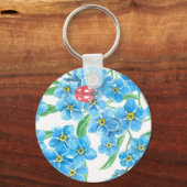シームレスな忘れ花のパターンを使用しない キーホルダー (正面)