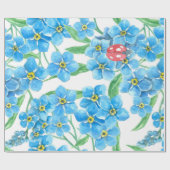 シームレスな忘れ花のパターンを使用しない ラッピングペーパー (フラット)