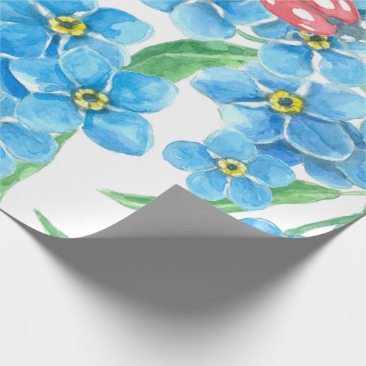 シームレスな忘れ花のパターンを使用しない ラッピングペーパー (角)