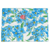 シームレスな忘れ花のパターンを使用しない ラージペーパーバッグ (正面)