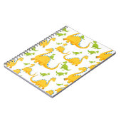 シームレスな恐竜のイラストレーションパターンカラフル ノートブック (左側)