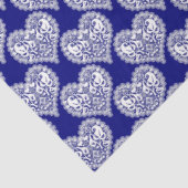 シームレスな愛バレンタインデー海軍ホワイトレレースのようース 薄葉紙 (詳細)