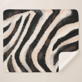 シームレスな手のスケッチゼブラテクスチャ、アニマルプリント、 シェルパブランケット (正面(横))