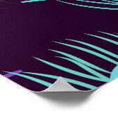 シームレスな手描き孔雀の羽のパターン。ヴィント ポスター (角)