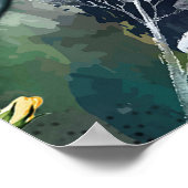 シームレスな抽象的な花のパターンがミックスの背景に ポスター (角)