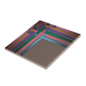 シームレスな抽象芸術ストライプのライン絹サテンリボン タイル (側面)