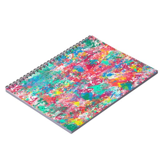 シームレスな抽象芸術デジタルイラストレーションファブリックdesi ノートブック (左側)