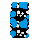 シームレスな抽象芸術ドットモダンの点の円スプラット INCIPIO iPhoneウォレットケース (フォリオ 正面)