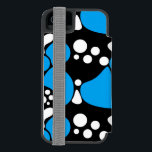 シームレスな抽象芸術ドットモダンの点の円スプラット iPhone SE/5/5sウォレットケース<br><div class="desc">シームレスな抽象芸術ドットモダン点の円（ばちゃばちゃ）跳ねるパターンの背景</div>