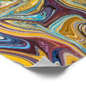 シームレスな抽象芸術パターン ポスター (角)