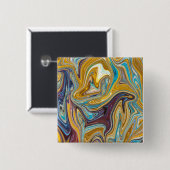 シームレスな抽象芸術パターン 缶バッジ (正面&裏面)